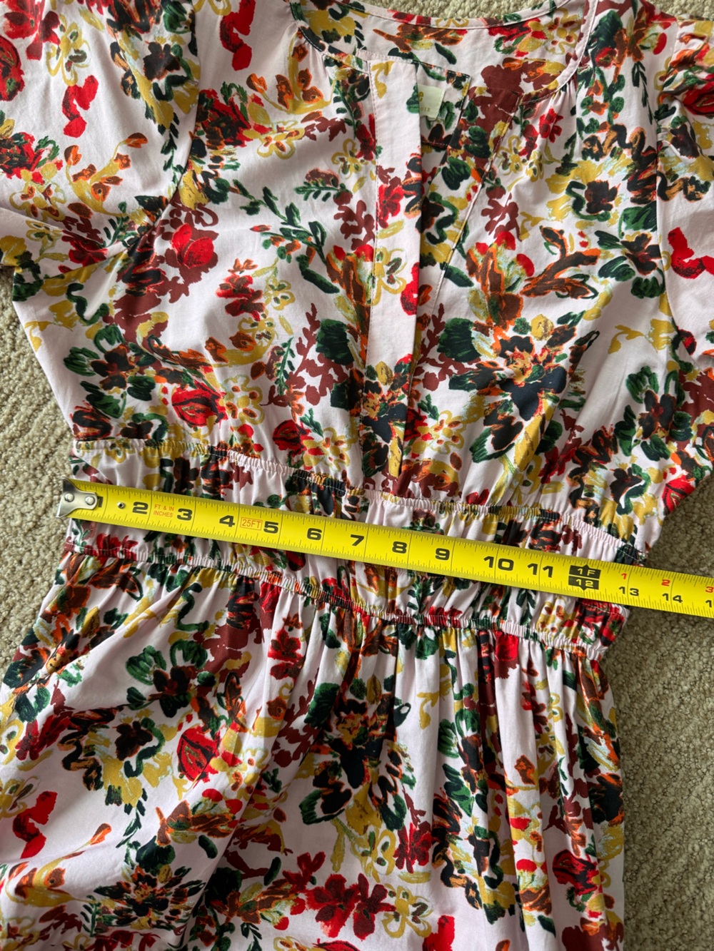 Anthropologie Maeve Somerset Tiered Maxi Dress pink floral Sm Cottage Romantic - Picture 15 of 16